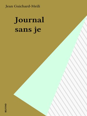 cover image of Journal sans je